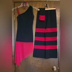 Black and red size adult small dance costume